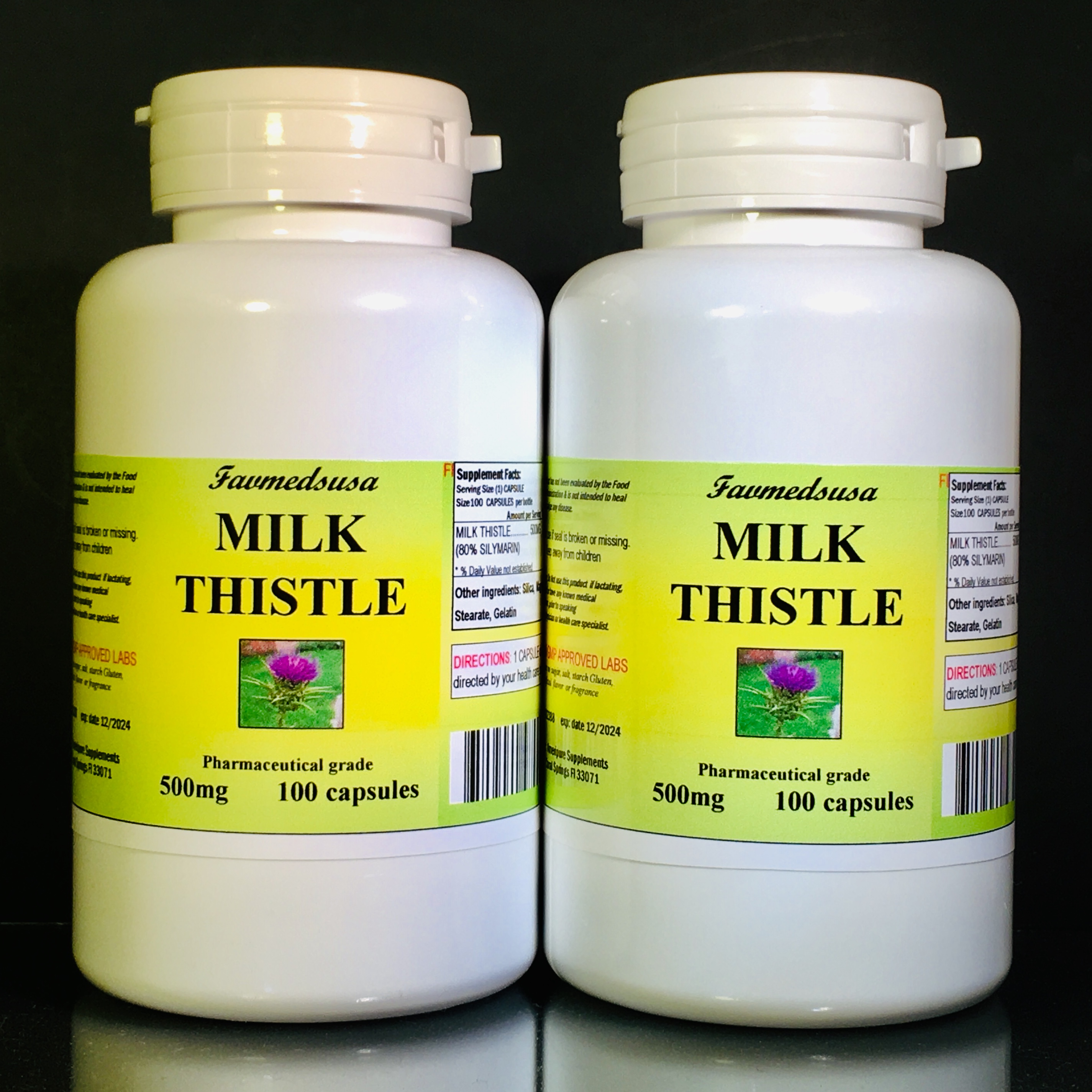 Milk Thistle 500 Mg - 200 (2x100) Capsules